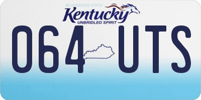 KY license plate 064UTS