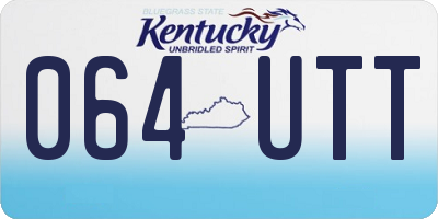 KY license plate 064UTT