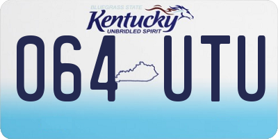 KY license plate 064UTU