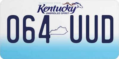KY license plate 064UUD