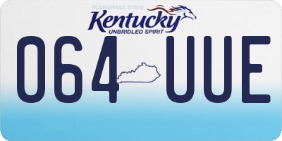 KY license plate 064UUE