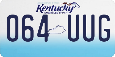 KY license plate 064UUG
