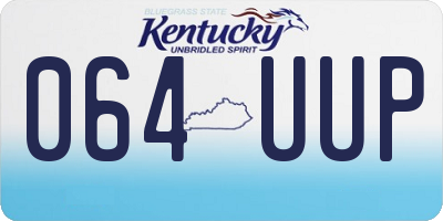 KY license plate 064UUP