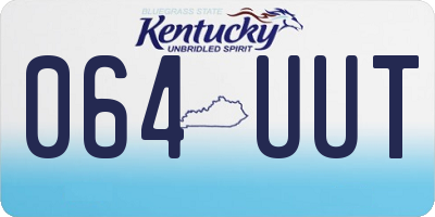 KY license plate 064UUT