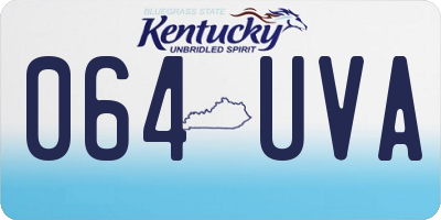 KY license plate 064UVA