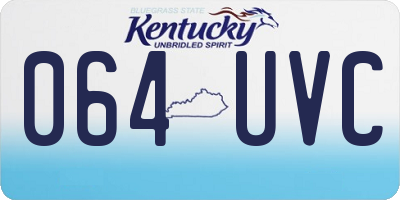 KY license plate 064UVC
