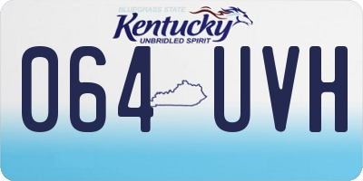 KY license plate 064UVH
