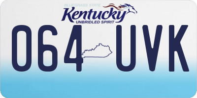 KY license plate 064UVK
