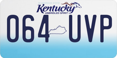 KY license plate 064UVP