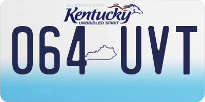 KY license plate 064UVT
