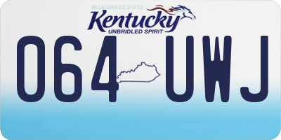KY license plate 064UWJ