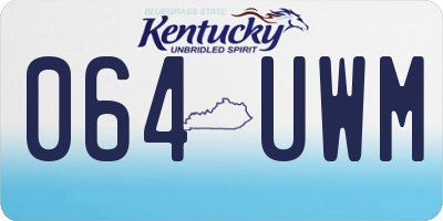KY license plate 064UWM