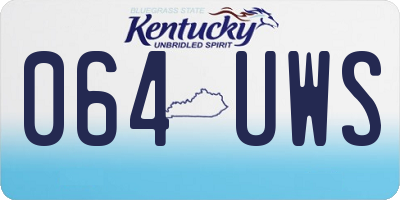 KY license plate 064UWS