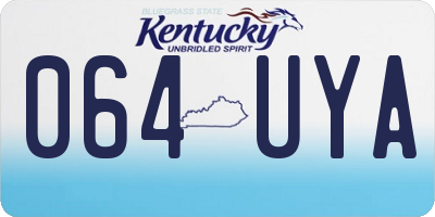 KY license plate 064UYA