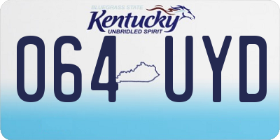 KY license plate 064UYD