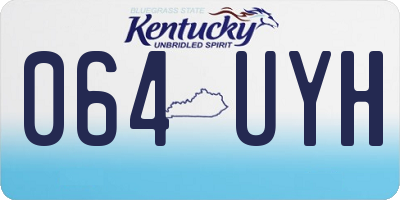 KY license plate 064UYH