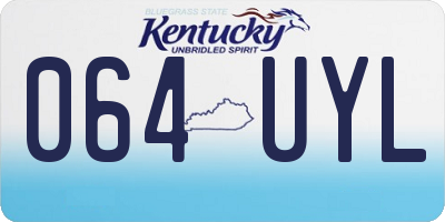 KY license plate 064UYL