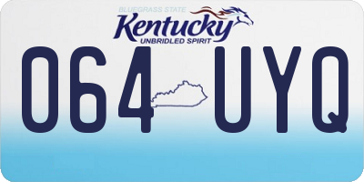KY license plate 064UYQ