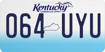 KY license plate 064UYU