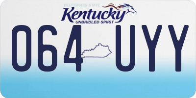 KY license plate 064UYY