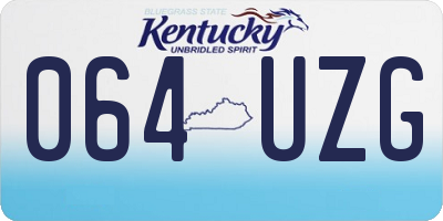 KY license plate 064UZG
