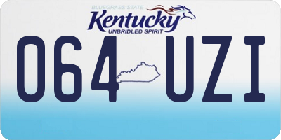 KY license plate 064UZI