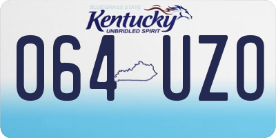 KY license plate 064UZO