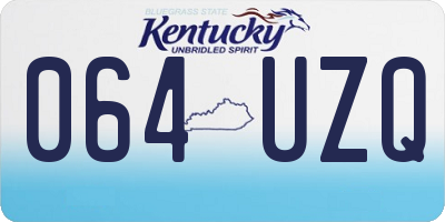 KY license plate 064UZQ