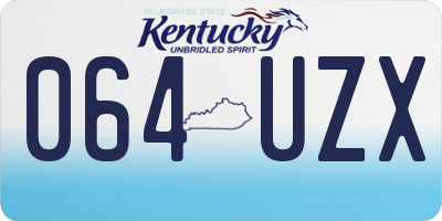 KY license plate 064UZX