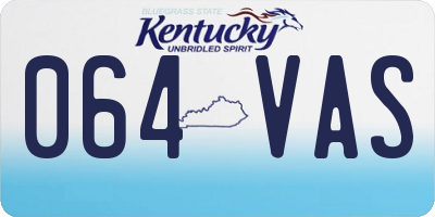 KY license plate 064VAS