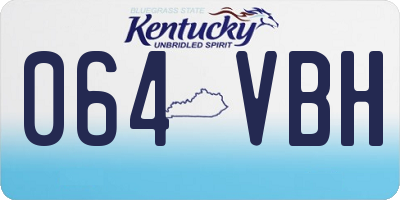 KY license plate 064VBH