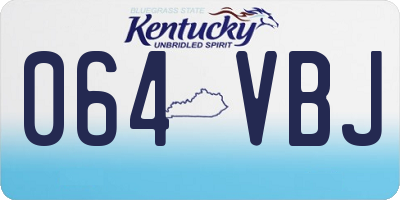 KY license plate 064VBJ