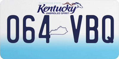 KY license plate 064VBQ