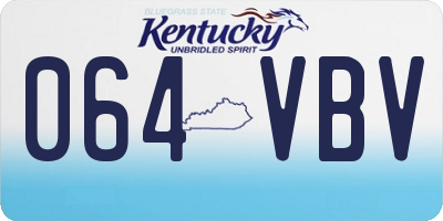 KY license plate 064VBV