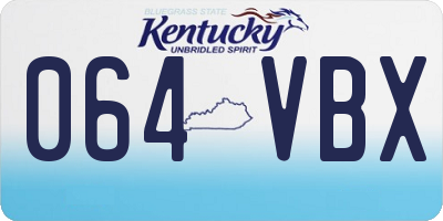 KY license plate 064VBX