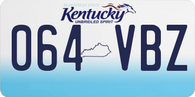 KY license plate 064VBZ