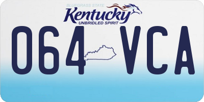KY license plate 064VCA