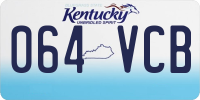 KY license plate 064VCB