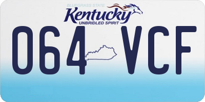 KY license plate 064VCF