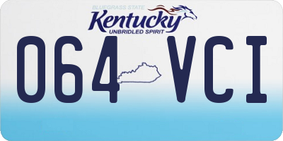 KY license plate 064VCI