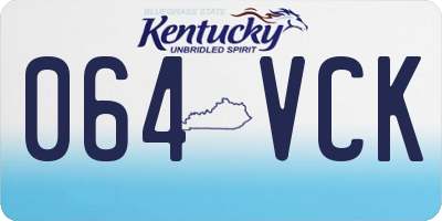 KY license plate 064VCK