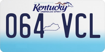KY license plate 064VCL