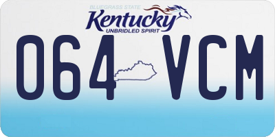 KY license plate 064VCM
