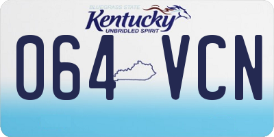KY license plate 064VCN