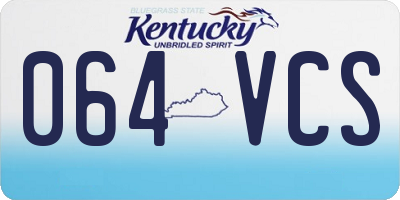 KY license plate 064VCS