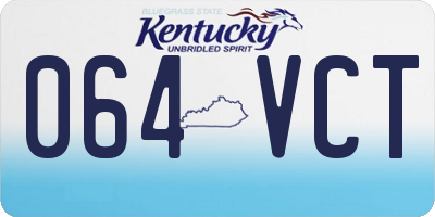 KY license plate 064VCT