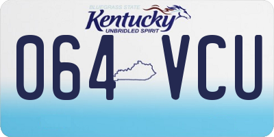 KY license plate 064VCU