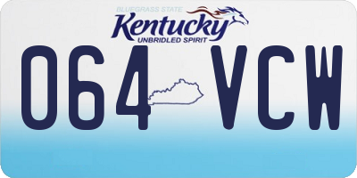 KY license plate 064VCW