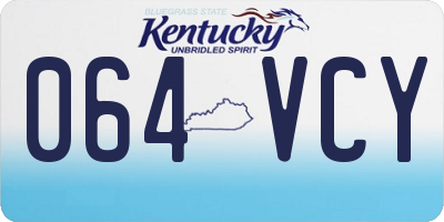 KY license plate 064VCY