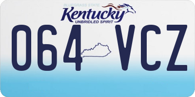 KY license plate 064VCZ